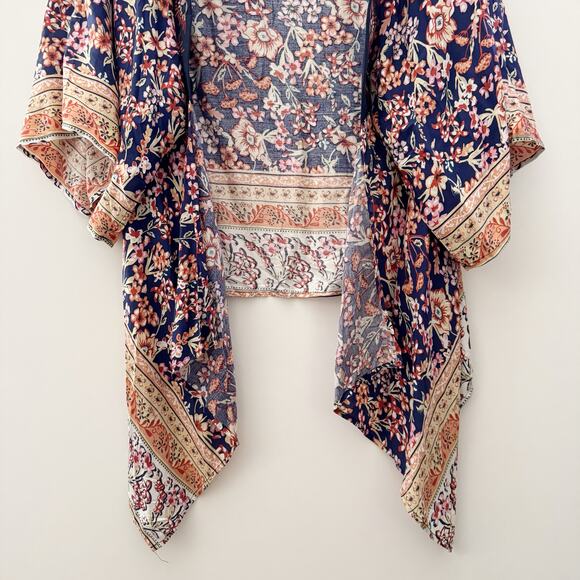 Umgee Boho Floral Open Kimono Size M/L NWT - Picture 3 of 8